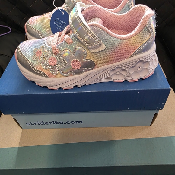 Stride Rite Iridescent Pink and Silver Sneakers - Picture 5 of 7